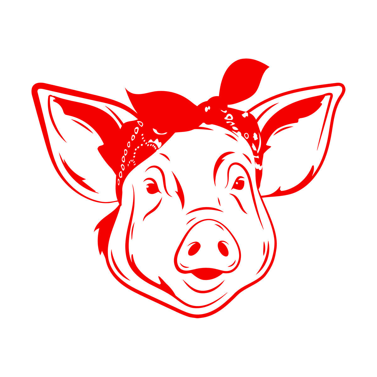 Wall Decals Paster Paper Funny Pig Head Animal Farm Butcher Shop Piggy Wall Beautification