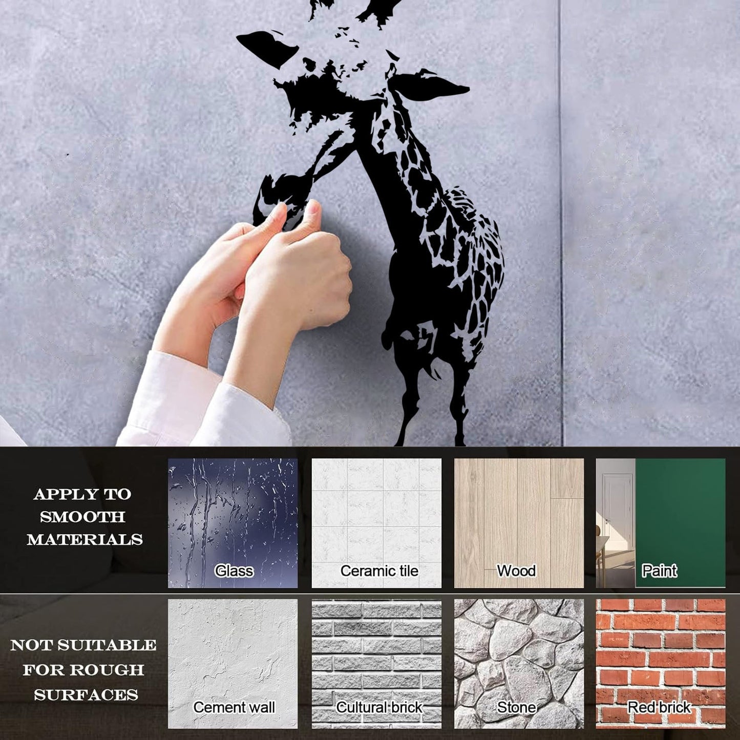 Vinyl Wall Stickers Giraffe Funny African Animal Kids Can Modify And Add Information