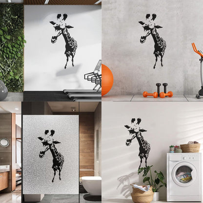 Vinyl Wall Stickers Giraffe Funny African Animal Kids Can Modify And Add Information