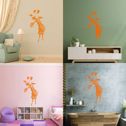 Vinyl Wall Stickers Giraffe Funny African Animal Kids Can Modify And Add Information