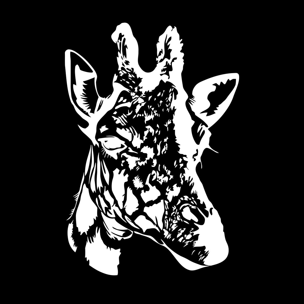 Wall Decals Giraffe Head African Animal Art Decoration