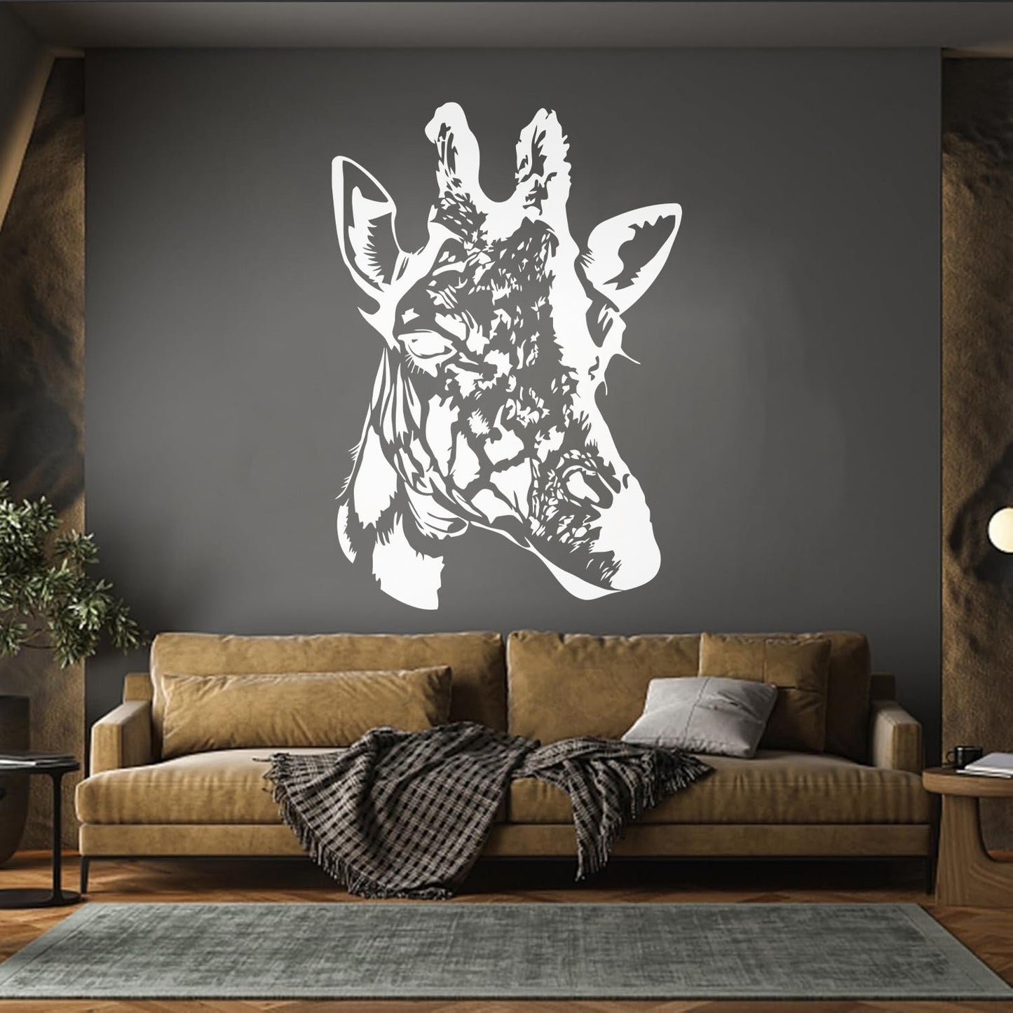 Wall Decals Giraffe Head African Animal Art Decoration
