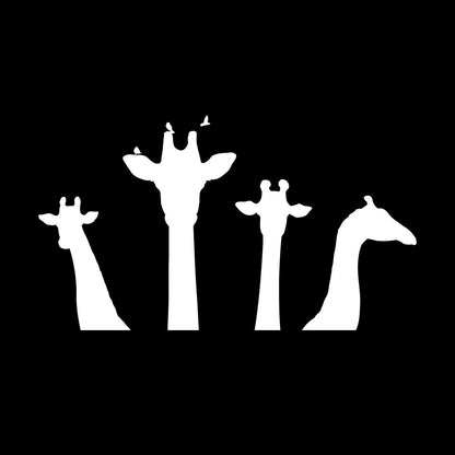 Engraving Decals Giraffe Head Silhouette Safari Wild Animals Zoo Car Body Decoration
