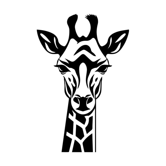 Mural And Wall Vinyl Decal Giraffe Head Silhouettes Safari Wild Animal Window Decals