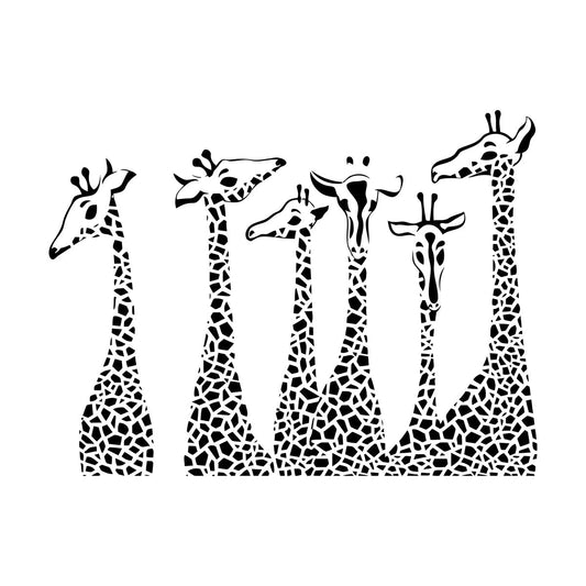 Wall Stickers Paster Paper Giraffes Animals House Glass Stickers