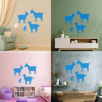 Lettering Decals Goat Silhouette Animal Farm Equipped With Transfer Film Kit