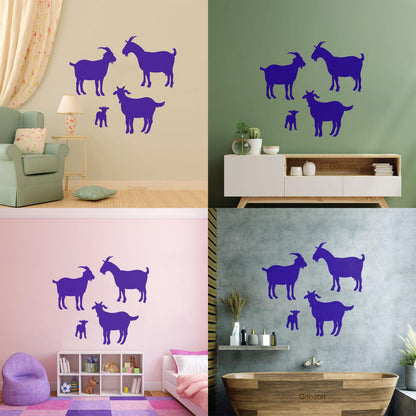 Lettering Decals Goat Silhouette Animal Farm Equipped With Transfer Film Kit