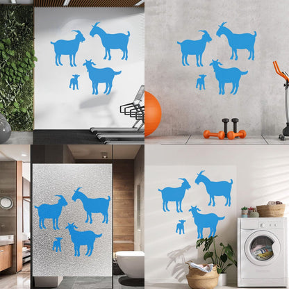 Lettering Decals Goat Silhouette Animal Farm Equipped With Transfer Film Kit
