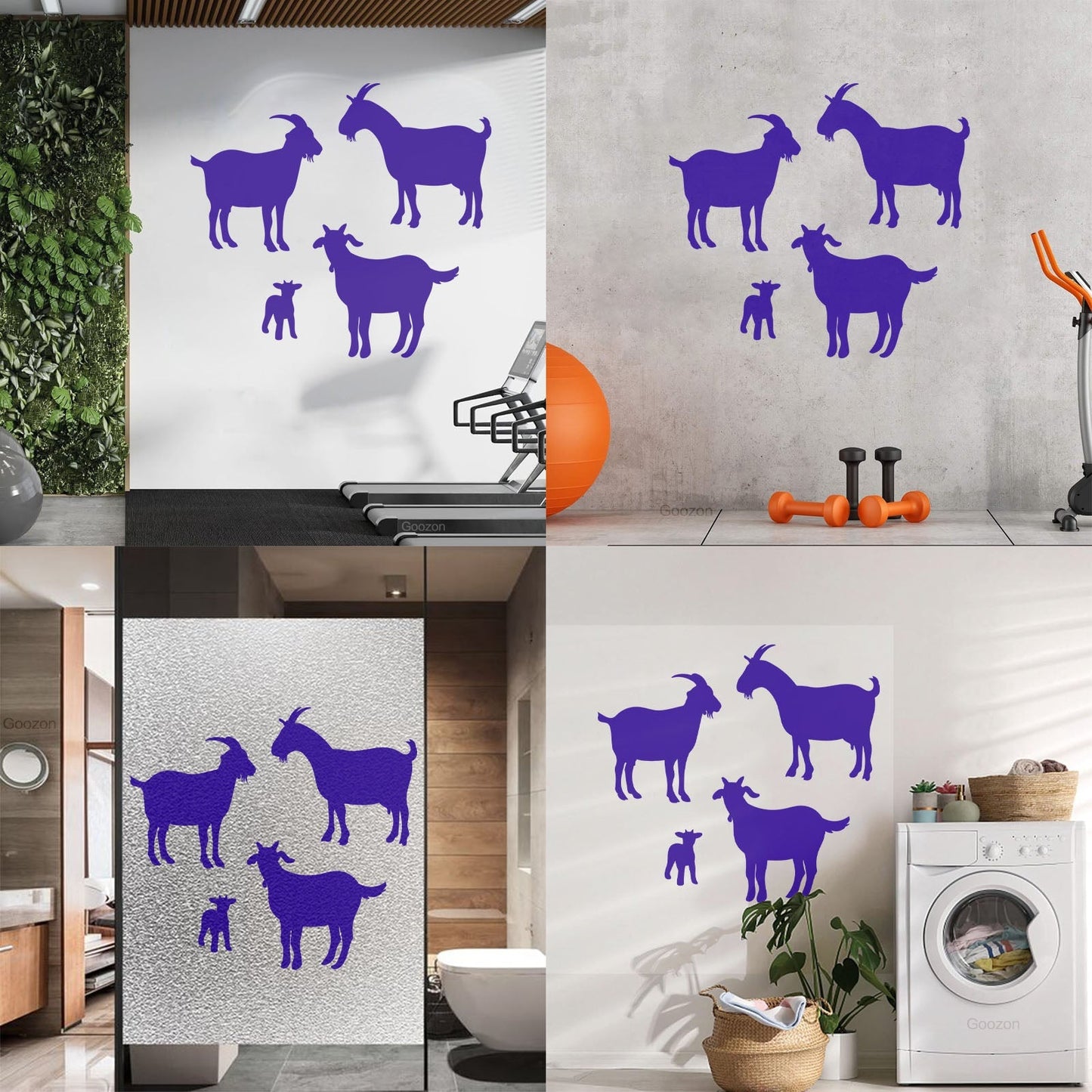 Lettering Decals Goat Silhouette Animal Farm Equipped With Transfer Film Kit