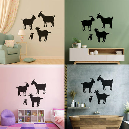 Lettering Decals Goat Silhouette Animal Farm Equipped With Transfer Film Kit