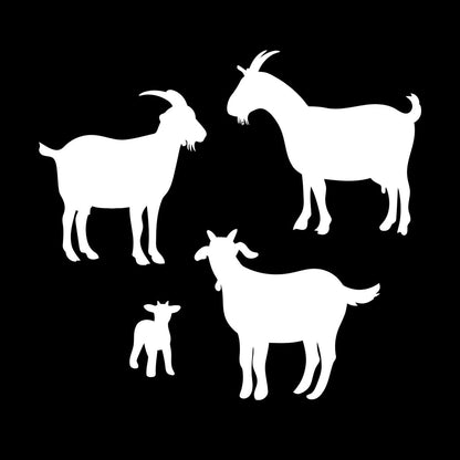 Lettering Decals Goat Silhouette Animal Farm Equipped With Transfer Film Kit