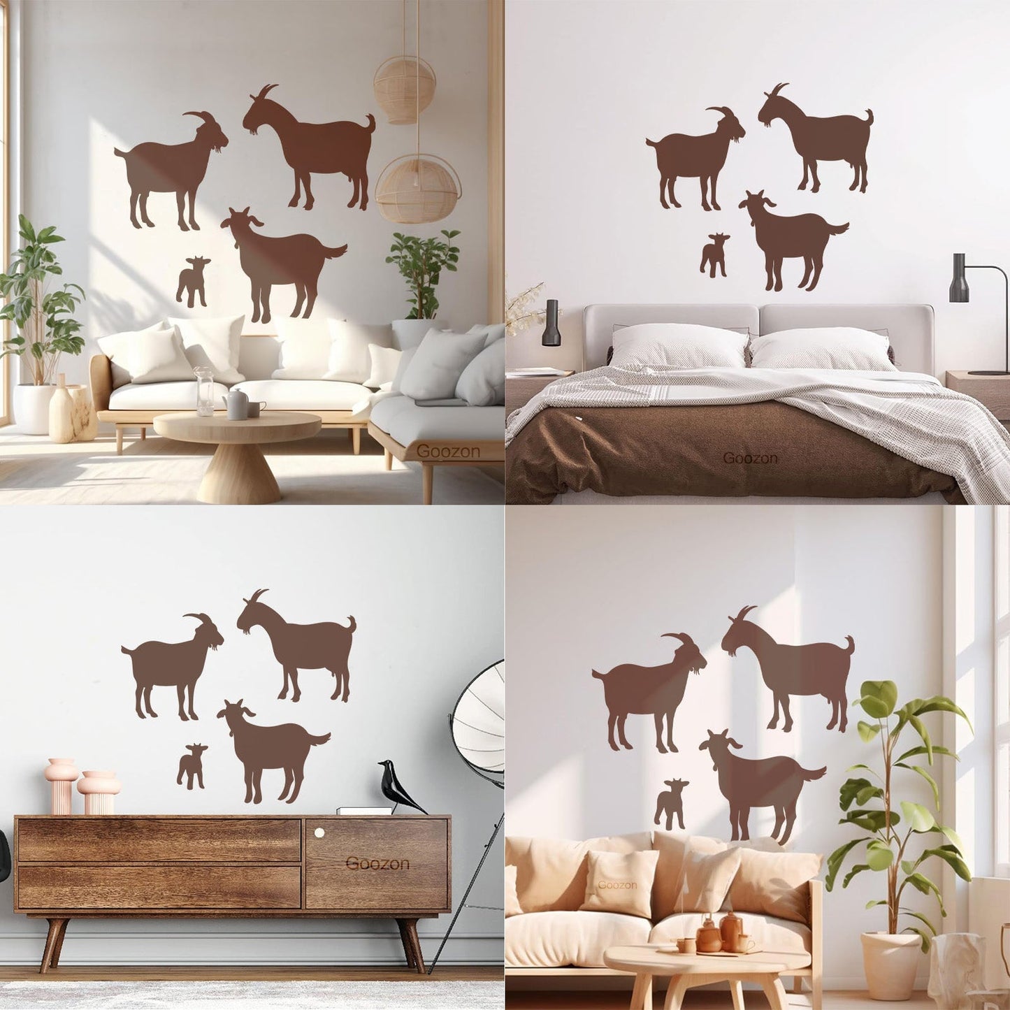 Lettering Decals Goat Silhouette Animal Farm Equipped With Transfer Film Kit