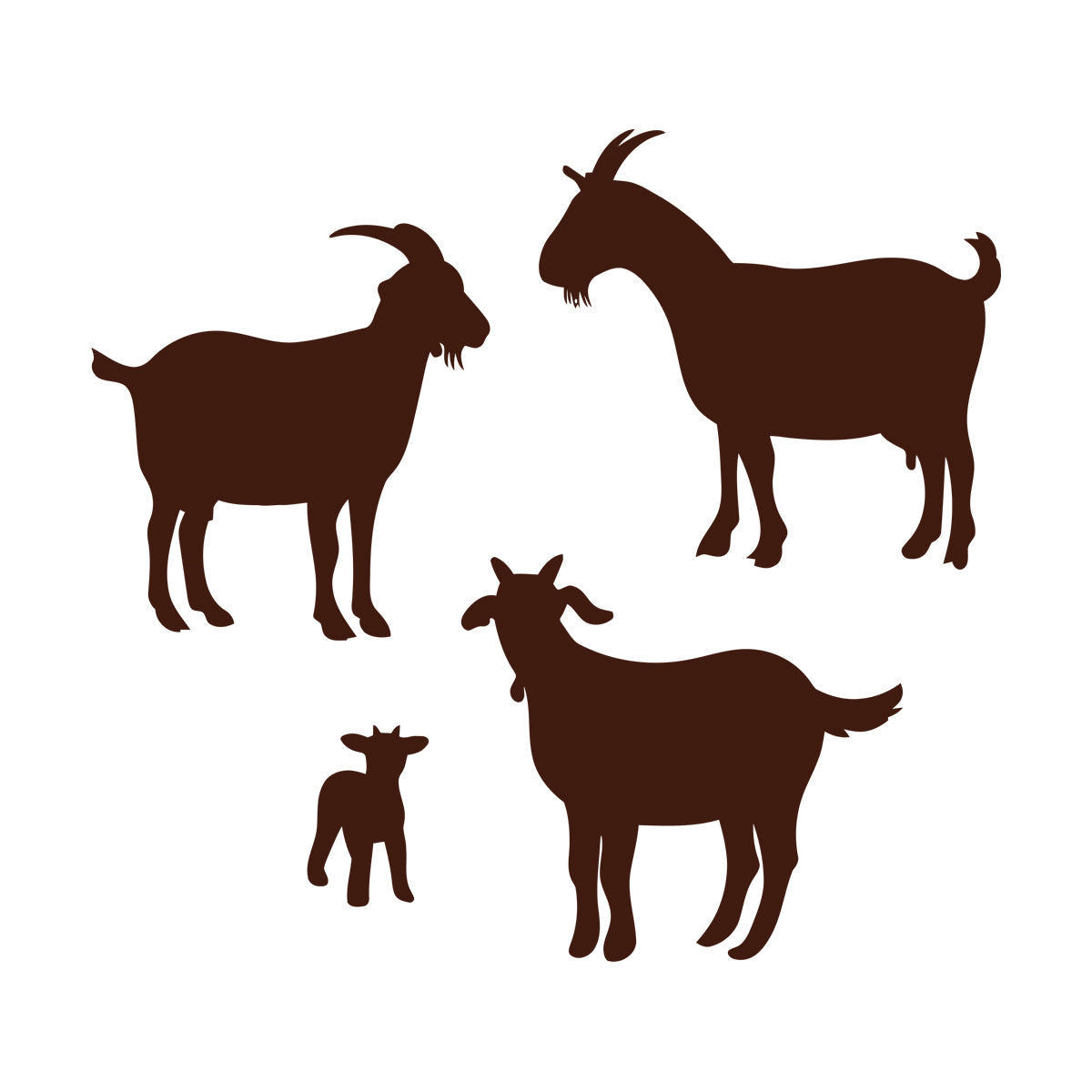 Lettering Decals Goat Silhouette Animal Farm Equipped With Transfer Film Kit