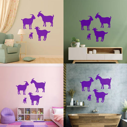 Lettering Decals Goat Silhouette Animal Farm Equipped With Transfer Film Kit