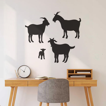 Lettering Decals Goat Silhouette Animal Farm Equipped With Transfer Film Kit