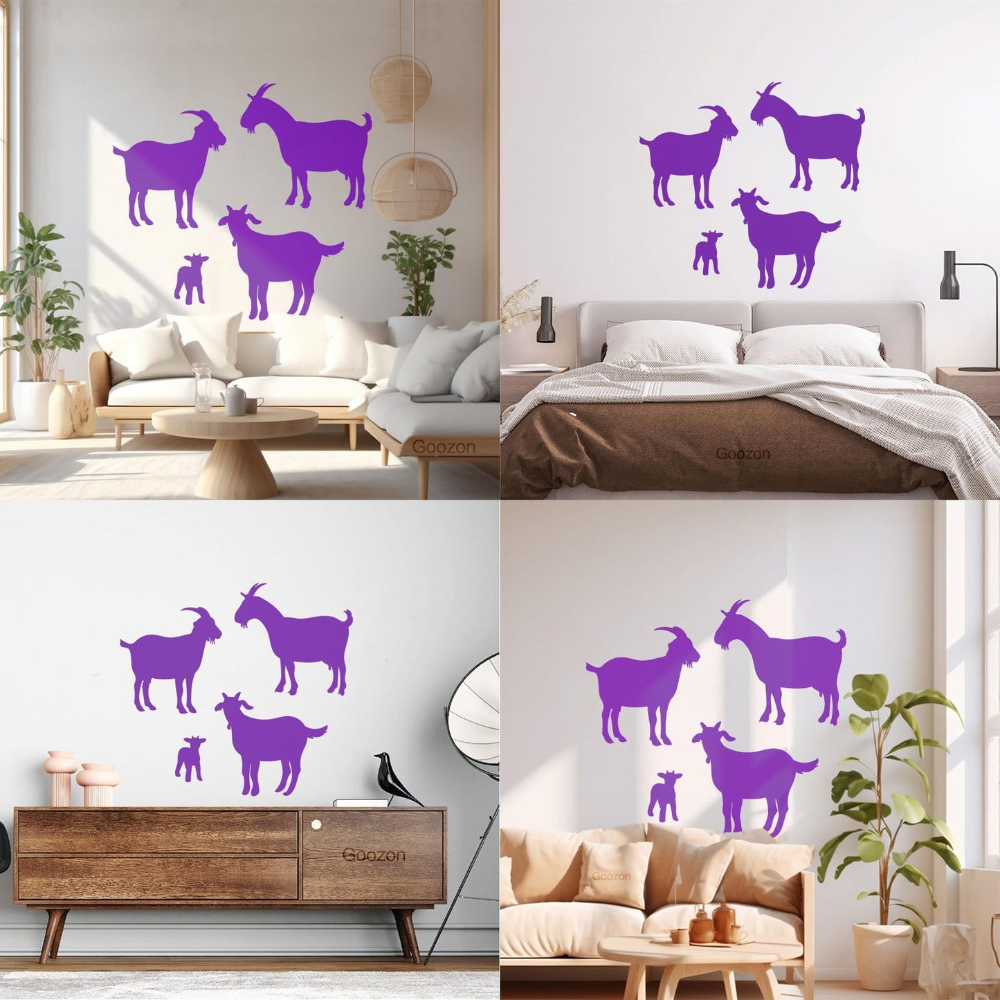 Lettering Decals Goat Silhouette Animal Farm Equipped With Transfer Film Kit