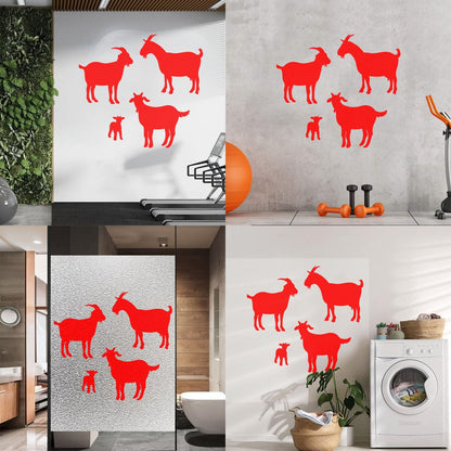 Lettering Decals Goat Silhouette Animal Farm Equipped With Transfer Film Kit