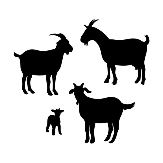Lettering Decals Goat Silhouette Animal Farm Equipped With Transfer Film Kit
