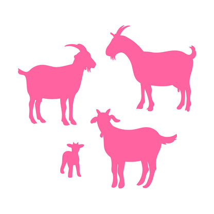Lettering Decals Goat Silhouette Animal Farm Equipped With Transfer Film Kit