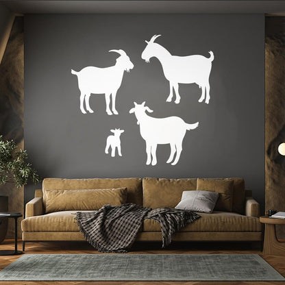 Lettering Decals Goat Silhouette Animal Farm Equipped With Transfer Film Kit