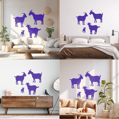 Lettering Decals Goat Silhouette Animal Farm Equipped With Transfer Film Kit