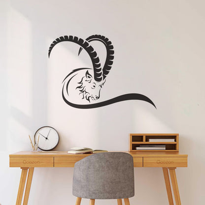 Goat Wild Animal Hoof Horn Farm Wall Decals Pvc Easy Installation