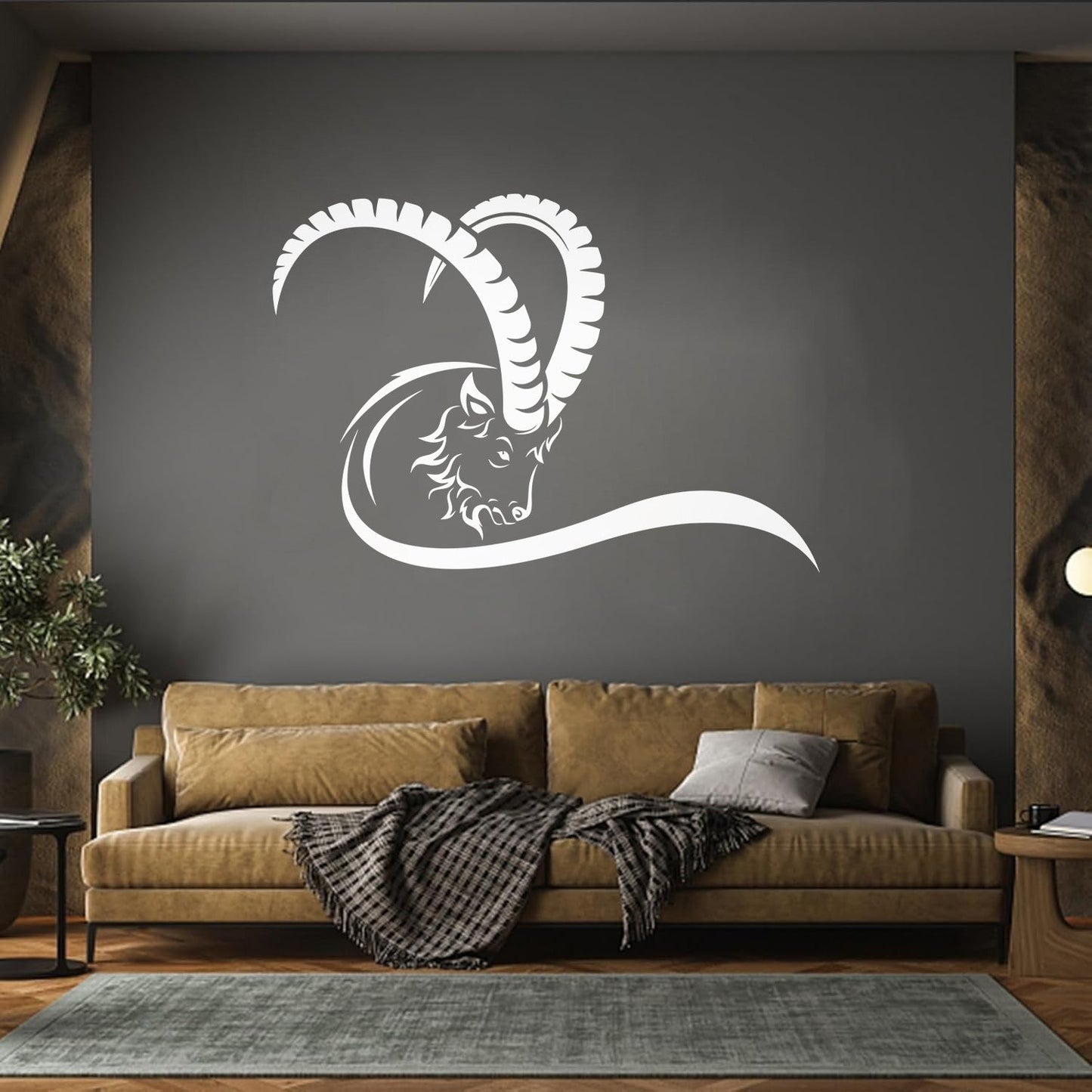 Goat Wild Animal Hoof Horn Farm Wall Decals Pvc Easy Installation