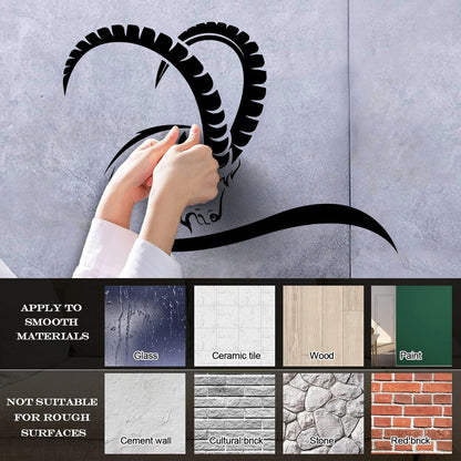 Goat Wild Animal Hoof Horn Farm Wall Decals Pvc Easy Installation