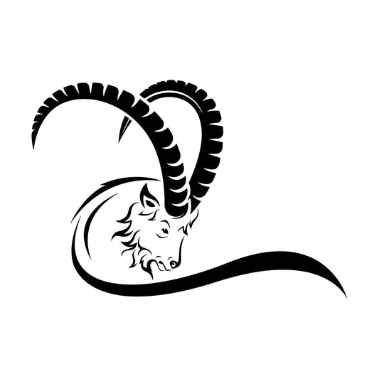 Goat Wild Animal Hoof Horn Farm Wall Decals Pvc Easy Installation