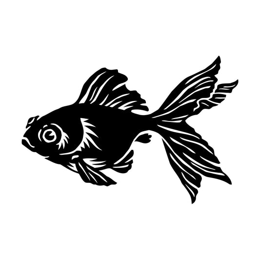 Lettering Stickers Gold Chinese Fish Animal Aquarium Pet Art Mural Painting