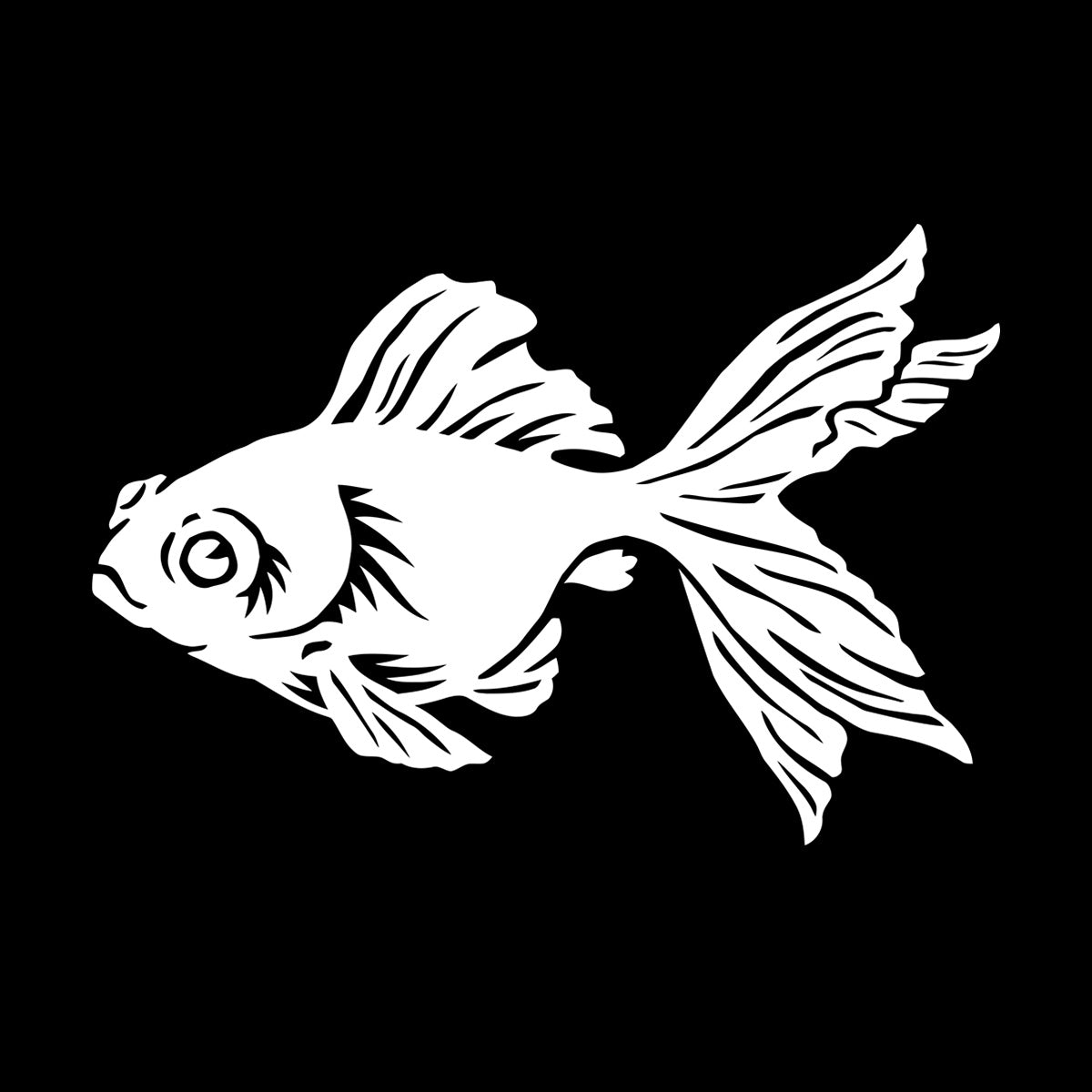 Lettering Stickers Gold Chinese Fish Animal Aquarium Pet Art Mural Painting