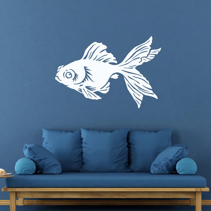 Lettering Stickers Gold Chinese Fish Animal Aquarium Pet Art Mural Painting