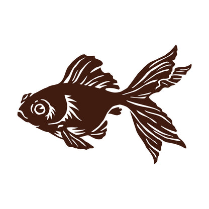 Lettering Stickers Gold Chinese Fish Animal Aquarium Pet Art Mural Painting