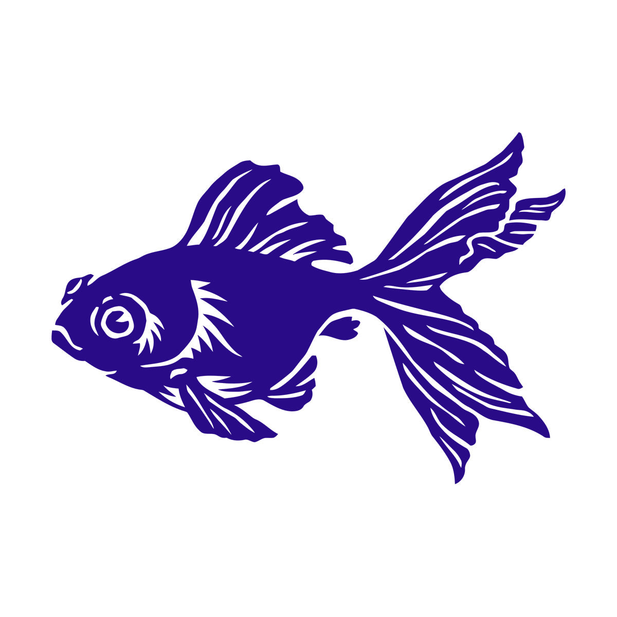 Lettering Stickers Gold Chinese Fish Animal Aquarium Pet Art Mural Painting