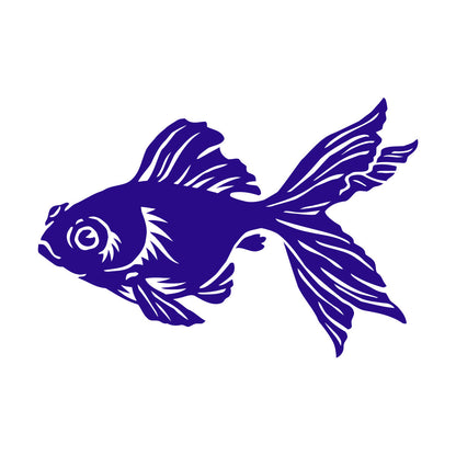 Lettering Stickers Gold Chinese Fish Animal Aquarium Pet Art Mural Painting