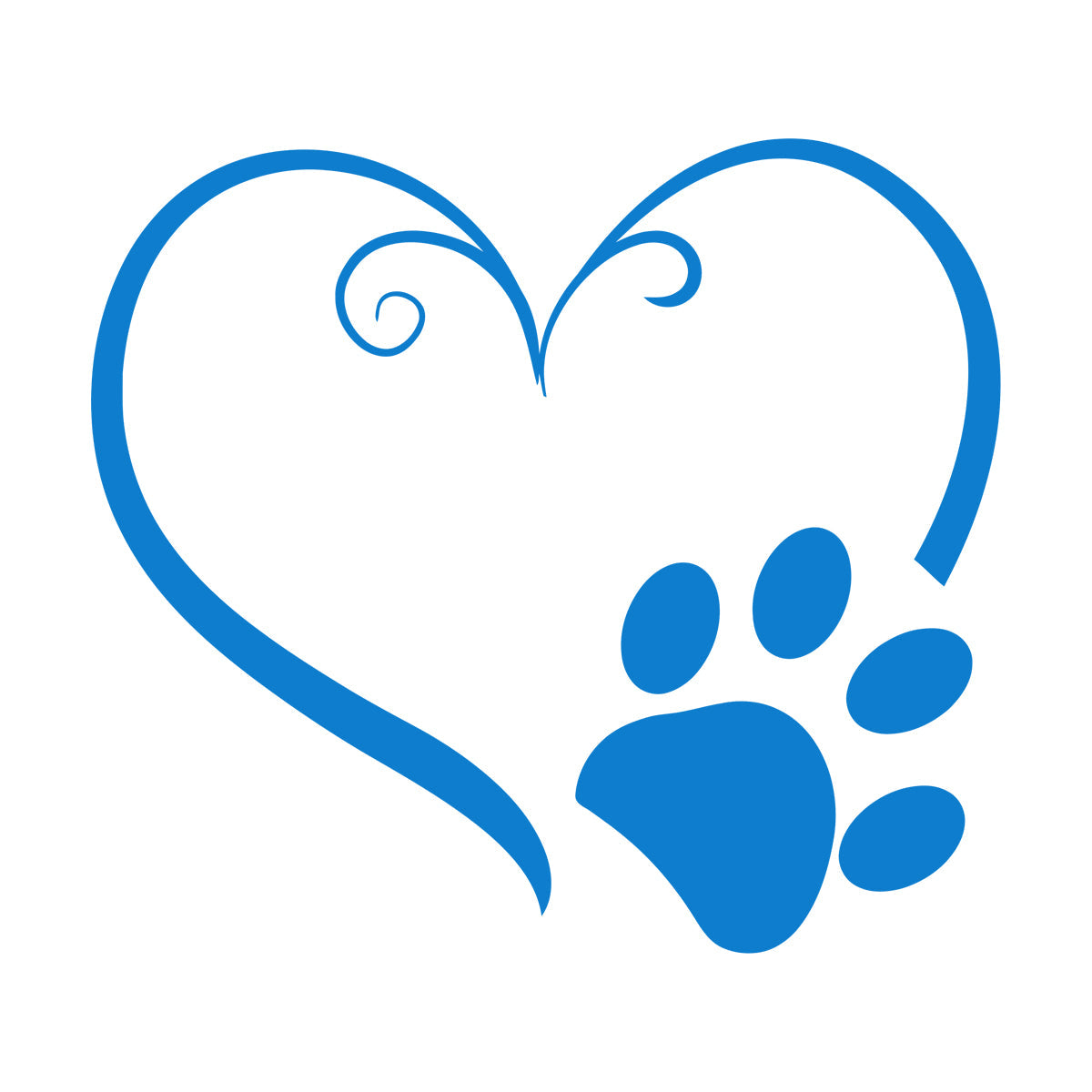 Vinyl Art Sticker Heart Symbol Animal Foot Print Paw Pet Tattoo Culture