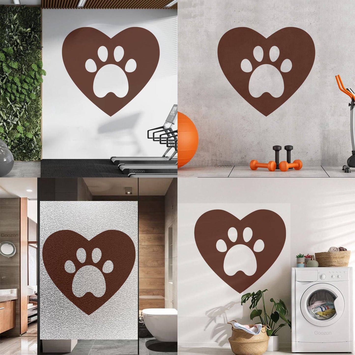Lettering Decals Heart Symbol Love Pets Animal Tracks Self Adhesive