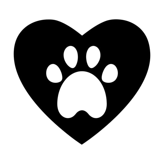 Lettering Decals Heart Symbol Love Pets Animal Tracks Self Adhesive