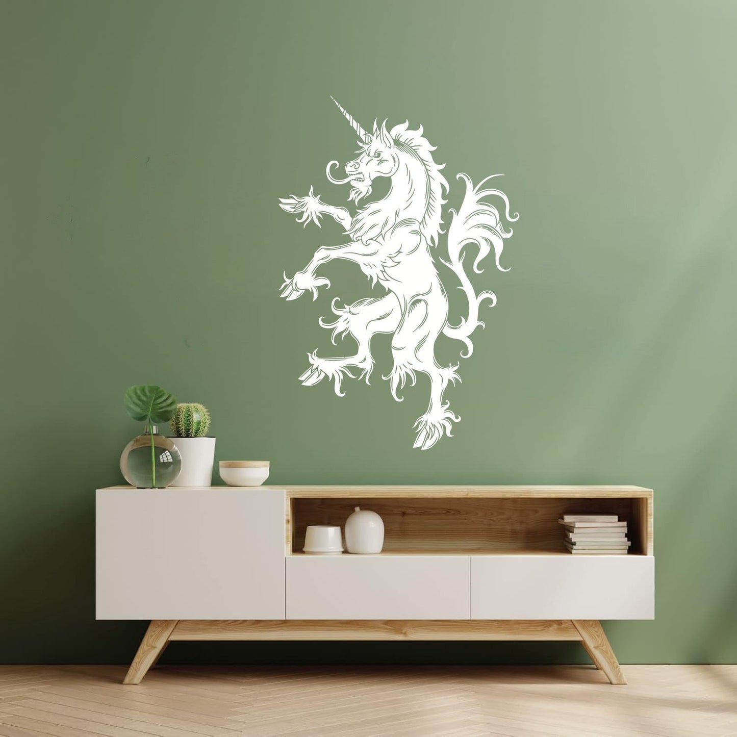 Wall Decals Heraldic Unicorn Emblem Medieval Animal Art Mural Painting