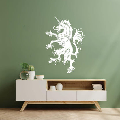 Wall Decals Heraldic Unicorn Emblem Medieval Animal Art Mural Painting