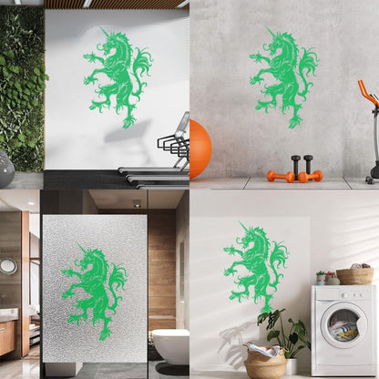 Wall Decals Heraldic Unicorn Emblem Medieval Animal Art Mural Painting