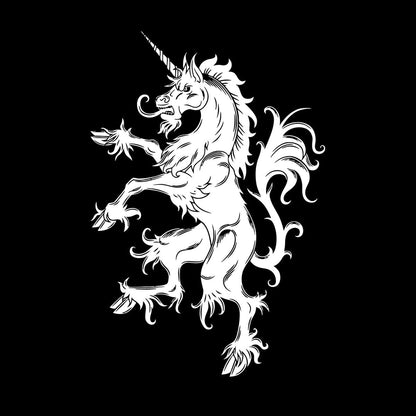 Wall Decals Heraldic Unicorn Emblem Medieval Animal Art Mural Painting