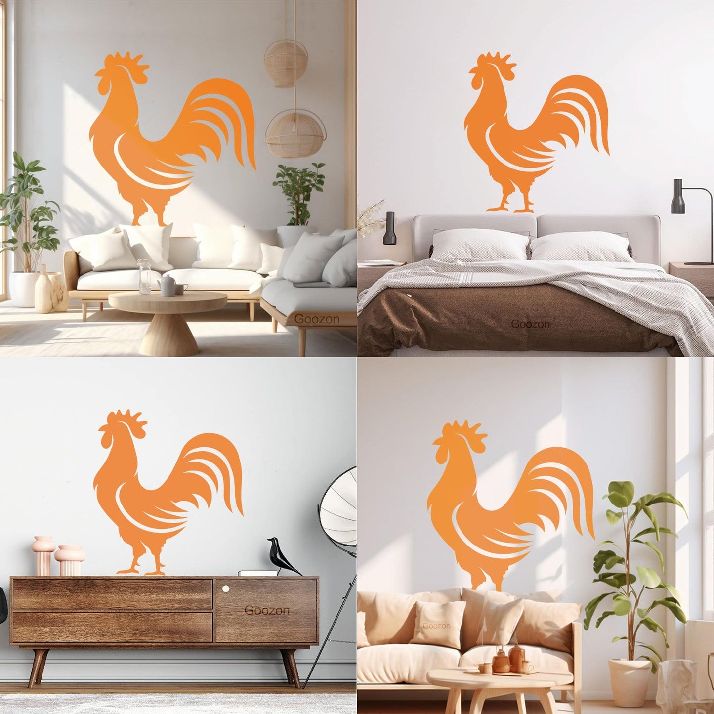 Wall Vinyl Sticker Decor Home Animal Rooster Bird Farm Village Can Modify And Add Information