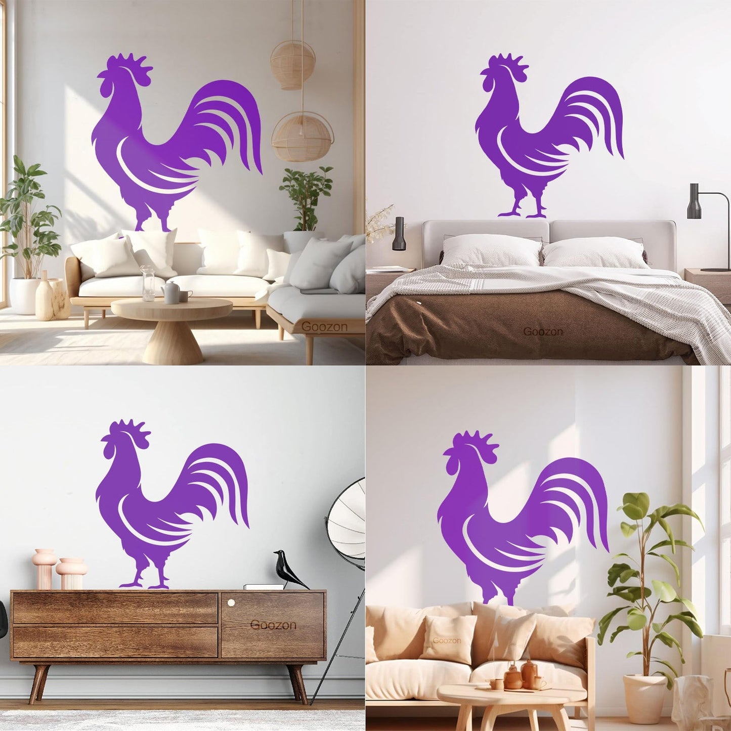 Wall Vinyl Sticker Decor Home Animal Rooster Bird Farm Village Can Modify And Add Information
