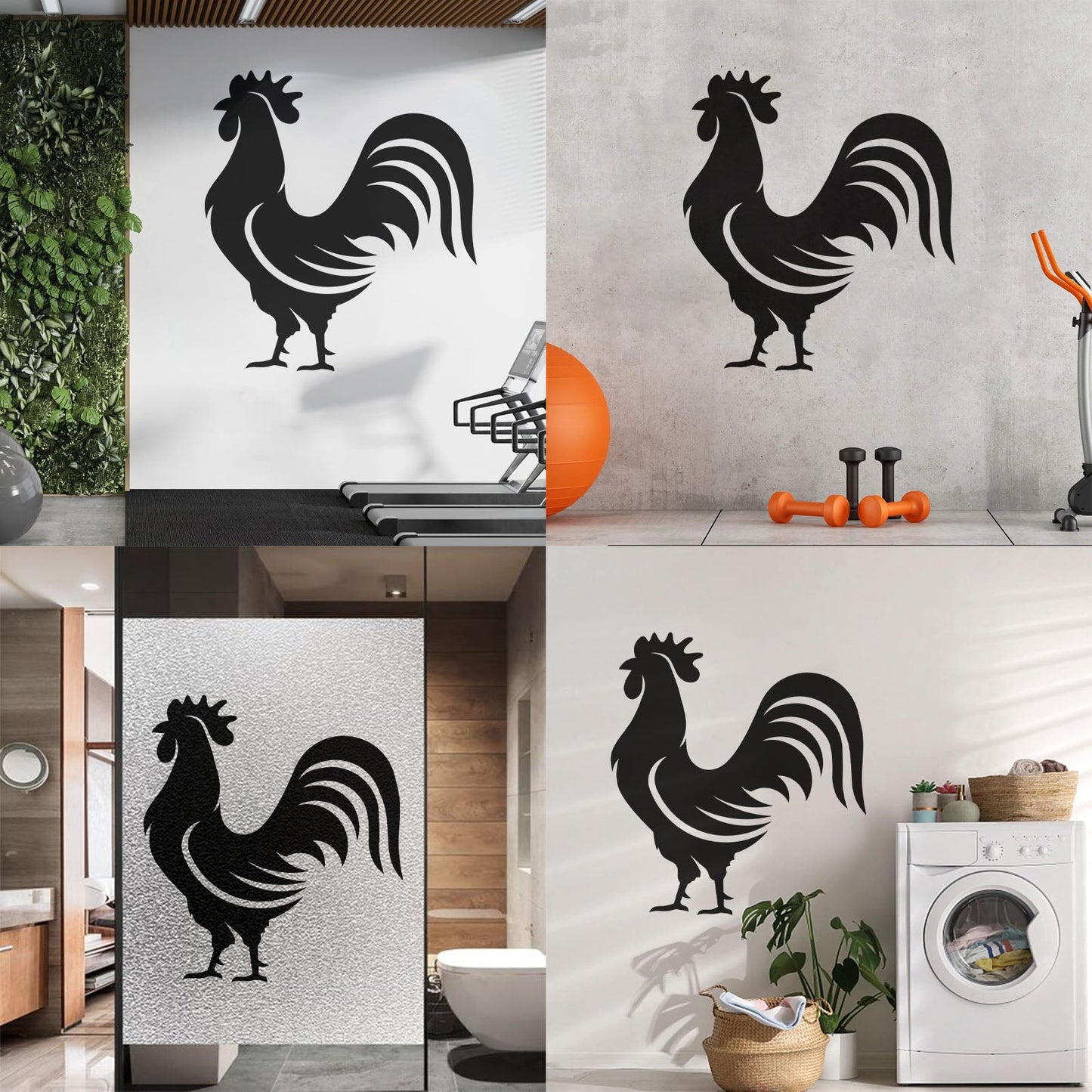 Wall Vinyl Sticker Decor Home Animal Rooster Bird Farm Village Can Modify And Add Information