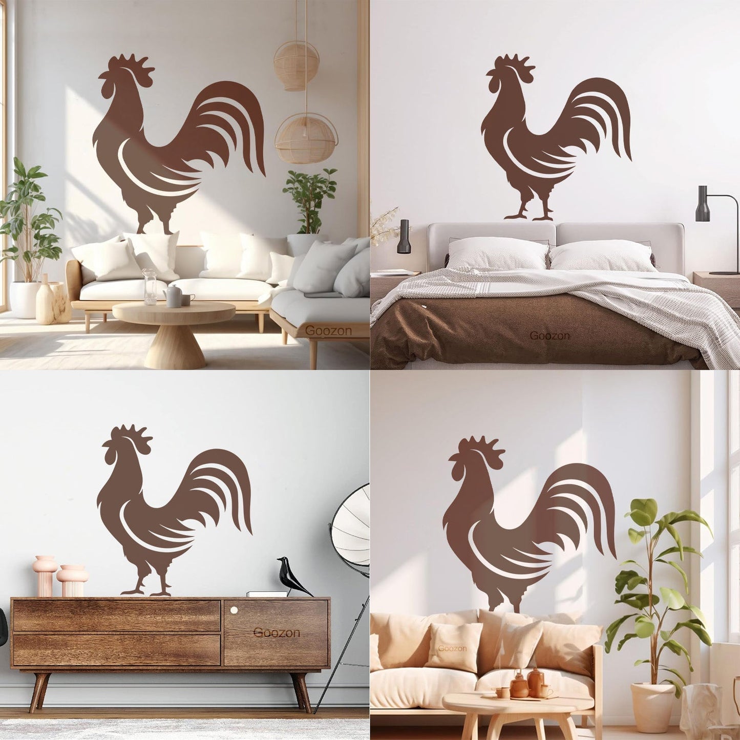 Wall Vinyl Sticker Decor Home Animal Rooster Bird Farm Village Can Modify And Add Information