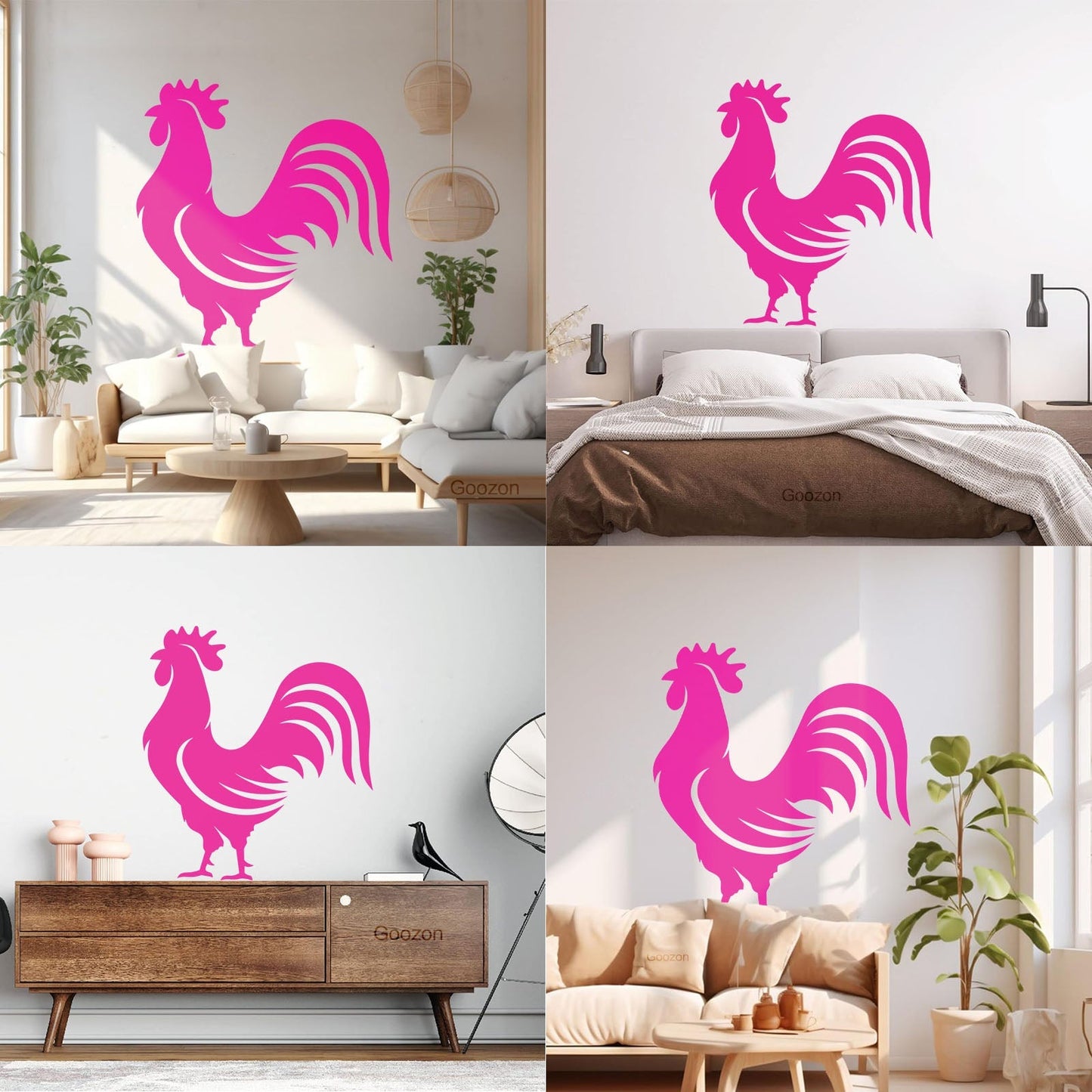 Wall Vinyl Sticker Decor Home Animal Rooster Bird Farm Village Can Modify And Add Information