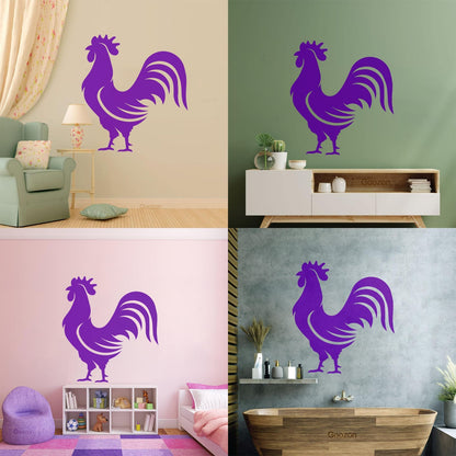 Wall Vinyl Sticker Decor Home Animal Rooster Bird Farm Village Can Modify And Add Information