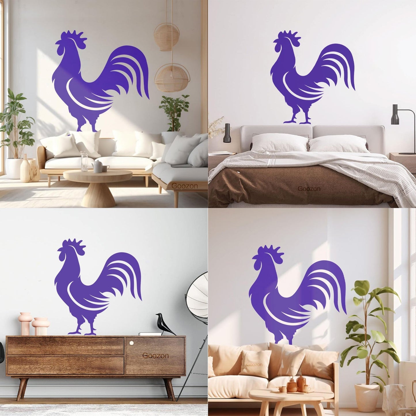 Wall Vinyl Sticker Decor Home Animal Rooster Bird Farm Village Can Modify And Add Information