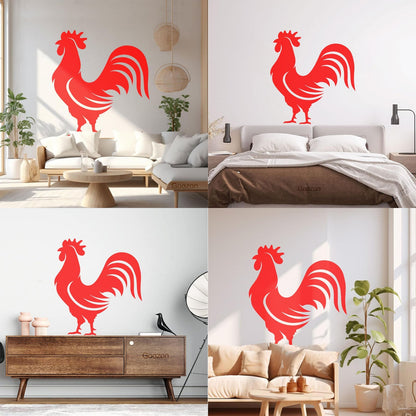 Wall Vinyl Sticker Decor Home Animal Rooster Bird Farm Village Can Modify And Add Information